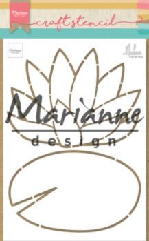 Marianne Design - Stencil -  by Marleen Water Lily  - Schablone 