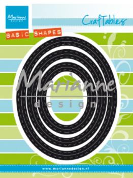 Marianne Design Craftables -  Basic Shapes Passe-Partout Ovals  - Stanzschablone 
