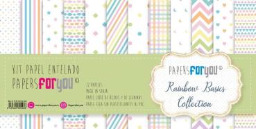 Papers For You - Paper Pack- Rainbow Basics 30.5 x 31 cm 