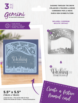 Gemini Decorative Frame Stamp & Die Dashing Through the Snow  - Stempel & Stanze 