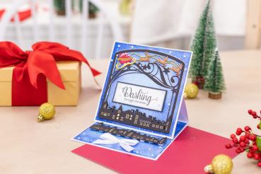 Gemini Decorative Frame Stamp & Die Dashing Through the Snow  - Stempel & Stanze 