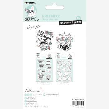 Creative Craft Lab - Studio Light - Clear Stamp - Unicorns - Glitter - Stempel