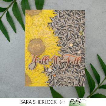 Picket Fence Studios - Clear Stamp - "Forever Sunflower Seeds " Stempel 