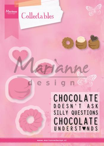 Marianne Design -Collectables - Stamp & Dies -  Chocolate Doesn't Ask  - Stempel und Stanzschablone