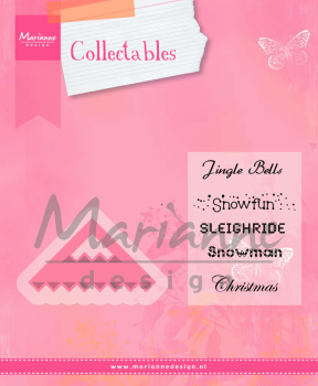 Marianne Design -Collectables - Stamp & Dies - Corner & Winter Sentiments - Stempel und Stanzschablone