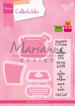 Marianne Design -Collectables - Stamp & Dies -  Eline's Typewriter  - Stempel und Stanzschablone