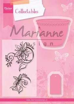 Marianne Design -Collectables - Stamp & Dies -  Flower Pot  - Stempel und Stanzschablone