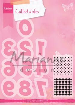 Marianne Design -Collectables - Stamp & Dies -  Party Numbers  - Stempel und Stanzschablone