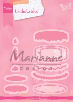 Marianne Design Collectables -  Dies - Birthday Cake  - Präge - und Stanzschablone 