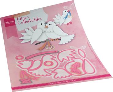 Marianne Design Collectables -  Dies - Eline's Pigeons  - Präge - und Stanzschablone 