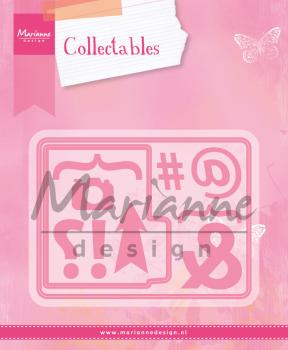 Marianne Design Collectables -  Dies - Pocket Card & Marks  - Präge - und Stanzschablone 