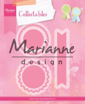 Marianne Design Collectables -  Dies - Rosettes & Labels  - Präge - und Stanzschablone 