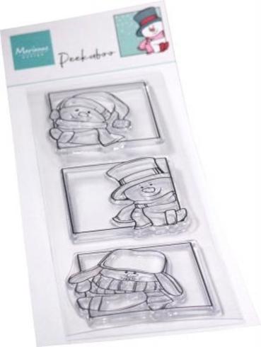 Marianne Design - Clear Stamps -  Peek-a-Boo Snowmen - Stempel 
