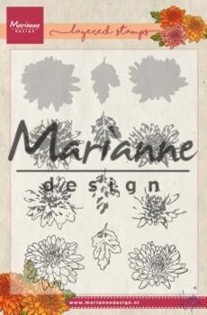 Marianne Design - Clear Stamps - Layered Chrysant - Stempel 