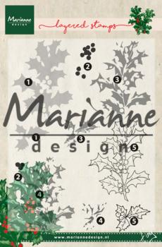 Marianne Design - Clear Stamps - Layered Holly - Stempel 