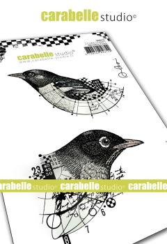 Carabelle Studio - Cling Stamp Art -  2 oiseaux - Stempel