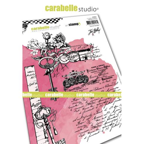 Carabelle Studio - Cling Stamp Art -  Secret Garden - Stempel