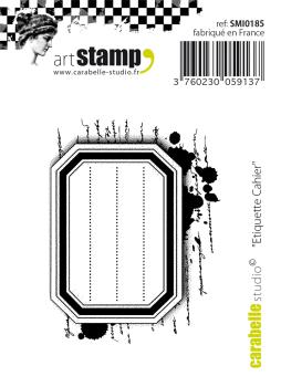 Carabelle Studio - Cling Stamp Art -  Etiquette Cahier - Stempel