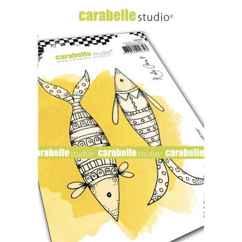 Carabelle Studio - Cling Stamp Art -  Well Dressed Fish - Stempel