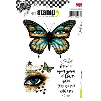 Carabelle Studio - Cling Stamp Art - Sweet eyes - Stempel