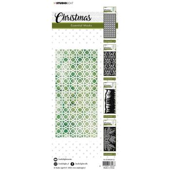 Studio Light - Stencil -  Christmas Slimline Backround - Schablone 