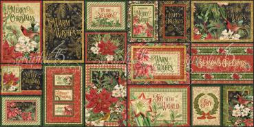 Graphic 45 "Warm Wishes " Ephemera - Stanzteile & Journaling Cards