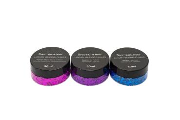 Spectrum Noir - Gilding Flakes - Carnival - Midnight Mauve - Deep Iris - Lapis Blue - 3x50ml - Dekometallflocken