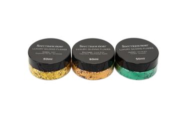 Spectrum Noir - Gilding Flakes - Patina - Sunglow - Rich Copper - Verdigiris - 3x50ml - Dekometallflocken