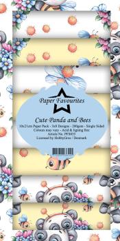 Paper Favourites - "  Cute Panda and Bees  " - Slim Paper Pack - 3x8 Inch 