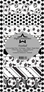 Paper Favourites - "  Football  " - Slim Paper Pack - 3x8 Inch 