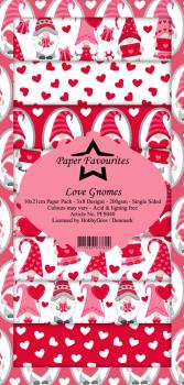 Paper Favourites - "  Love Gnomes  " - Slim Paper Pack - 3x8 Inch 