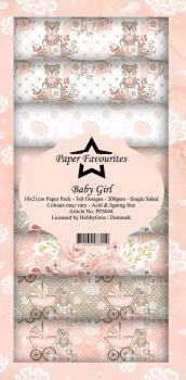 Paper Favourites - "  Baby Girl  " - Slim Paper Pack - 3x8 Inch 