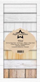 Paper Favourites - "  Wood  " - Slim Paper Pack - 3x8 Inch 