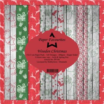 Paper Favourites - "  Wooden Christmas  " - Paper Pack - 6x6 Inch