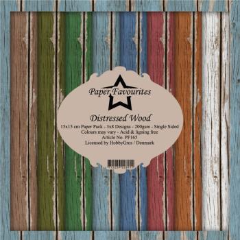 Paper Favourites - "  Distressed Wood  " - Paper Pack - 6x6 Inch