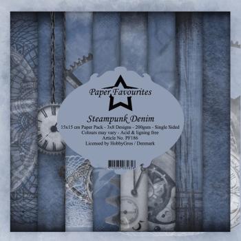 Paper Favourites - "  Steampunk Denim  " - Paper Pack - 6x6 Inch