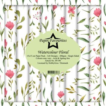 Paper Favourites - "  Watercolour Floral  " - Paper Pack - 6x6 Inch