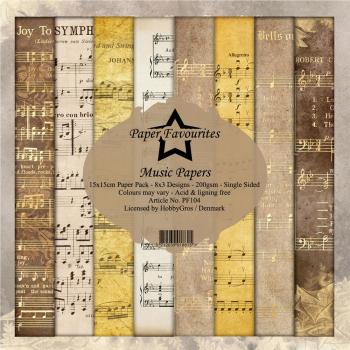 Paper Favourites - "  Music Papers  " - Paper Pack - 6x6 Inch