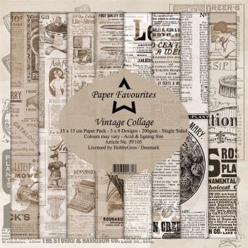 Paper Favourites - "  Vintage Collage  " - Paper Pack - 6x6 Inch