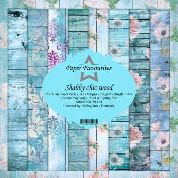 Paper Favourites - "  Shabby Chic Wood  " - Paper Pack - 6x6 Inch