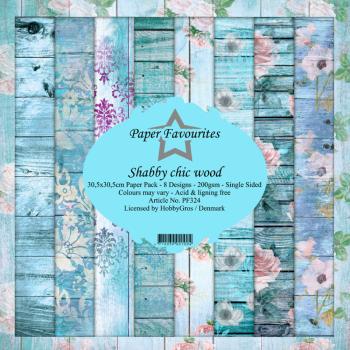 Paper Favourites - "  Shabby Chic Wood  " - Paper Pack - 12x12 Inch