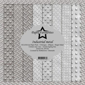 Paper Favourites - "  Industrial Metal  " - Paper Pack - 12x12 Inch