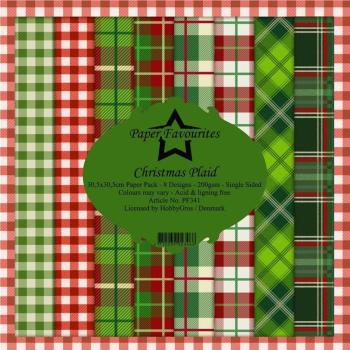 Paper Favourites - "  Christmas Plaid  " - Paper Pack - 12x12 Inch