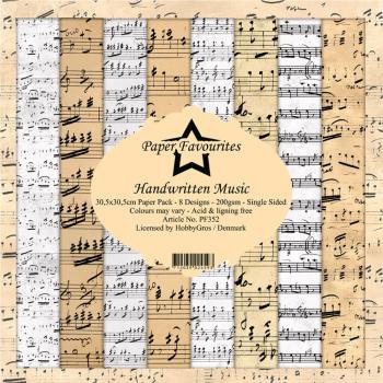 Paper Favourites - "  Handwritten Music  " - Paper Pack - 12x12 Inch