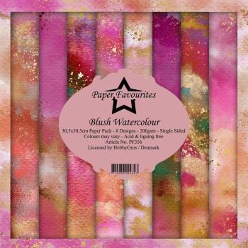 Paper Favourites - "  Blush Watercolour  " - Paper Pack - 12x12 Inch