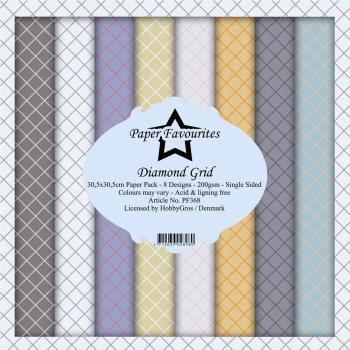 Paper Favourites - "  Diamond Grid  " - Paper Pack - 12x12 Inch