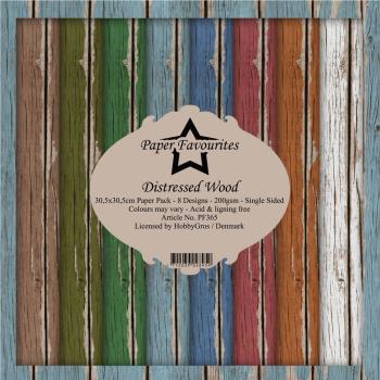 Paper Favourites - "  Distressed Wood  " - Paper Pack - 12x12 Inch