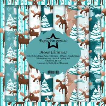 Paper Favourites - "  Moose Christmas  " - Paper Pack - 12x12 Inch