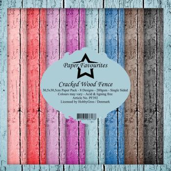 Paper Favourites - "  Cracked Wood Fence  " - Paper Pack - 12x12 Inch