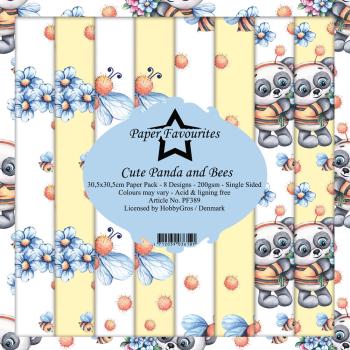 Paper Favourites - "  Cute Panda and Bees  " - Paper Pack - 12x12 Inch